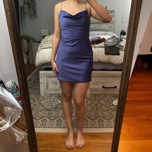 Urban Outfitters Blue Mini Dress with Gold Chain Straps